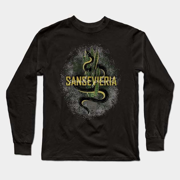 Sansevieria Snake Plant Long Sleeve T-Shirt by Typeset Studio